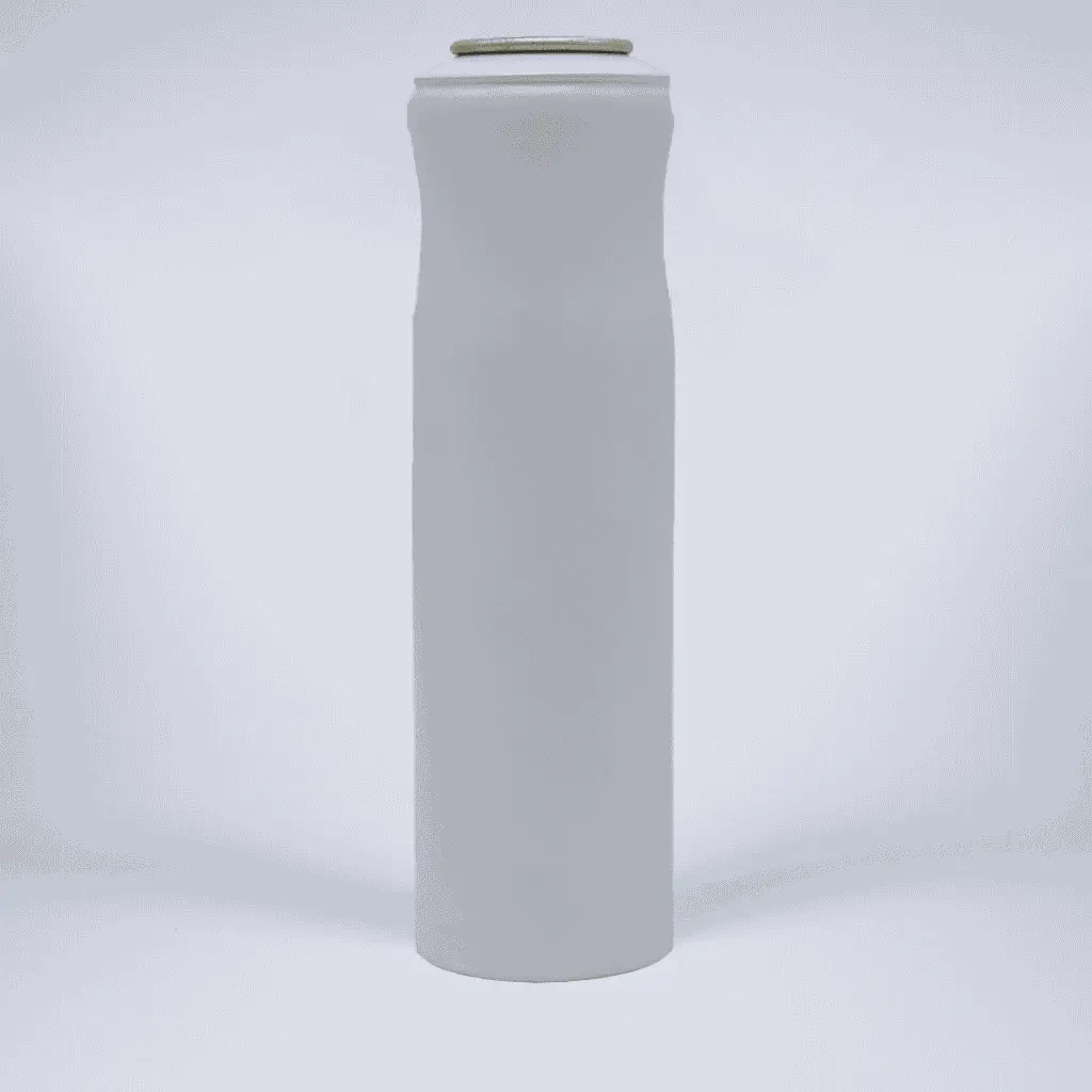 Gorge shape C aluminum aerosol can, 45x190mm, White base